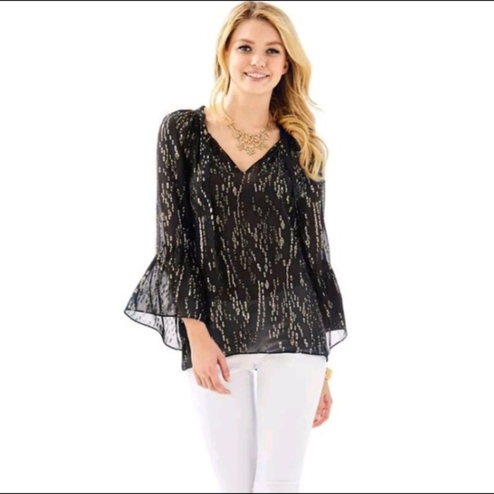 Lilly Pulitzer Matilda Silk Clip Top